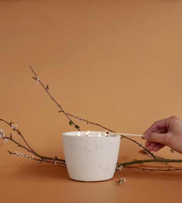 Terrea bougie artisanale béton