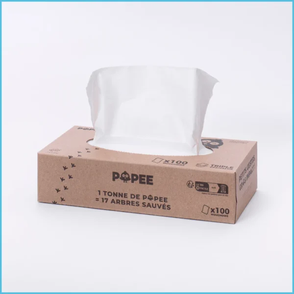 Mouchoirs (100) pour Peaux Sensibles - Popee