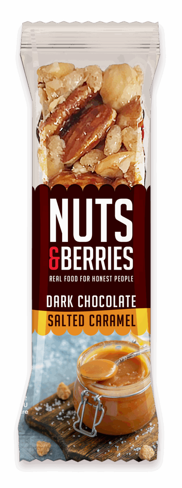Nuts & berries Chocolat noir caramel bio 40g x2