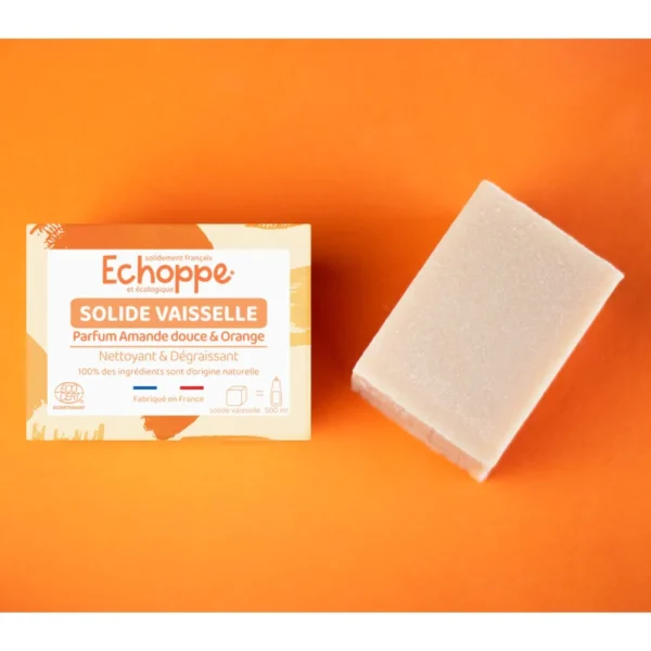 Savon vaisselle solide - Amande douce et orange 150g - Echoppe - Image 2