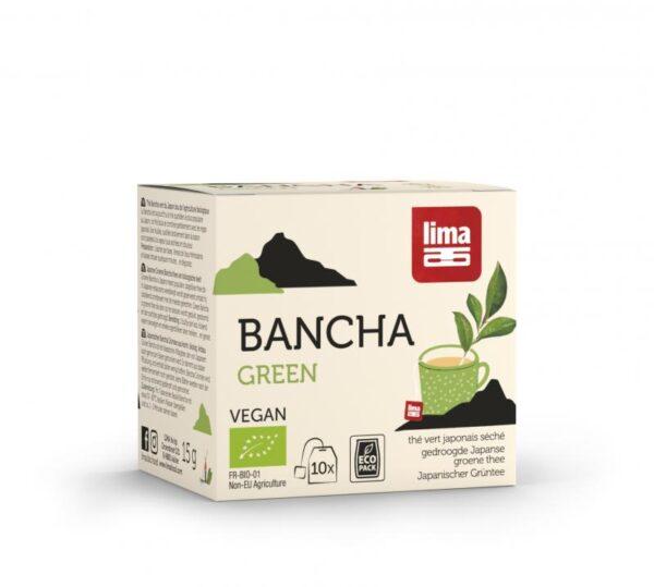 Green bancha thé vert japonais séché 10 sachets bio 15g - Lima