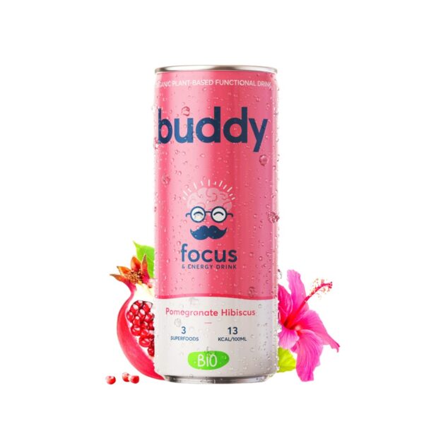 BUDDY Grenade Hibiscus - bio functional & energy drink - 250ml